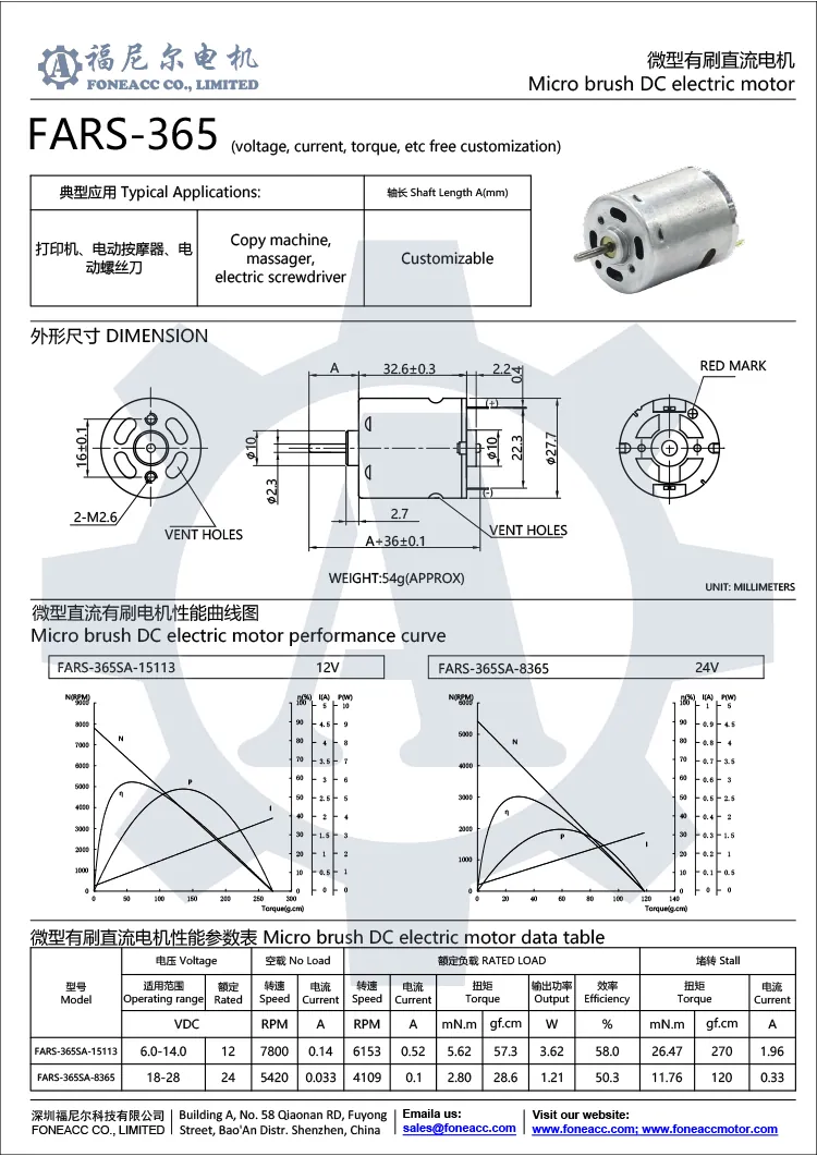 rs-365 28 mm micro cepillo dc motor eléctrico.webp