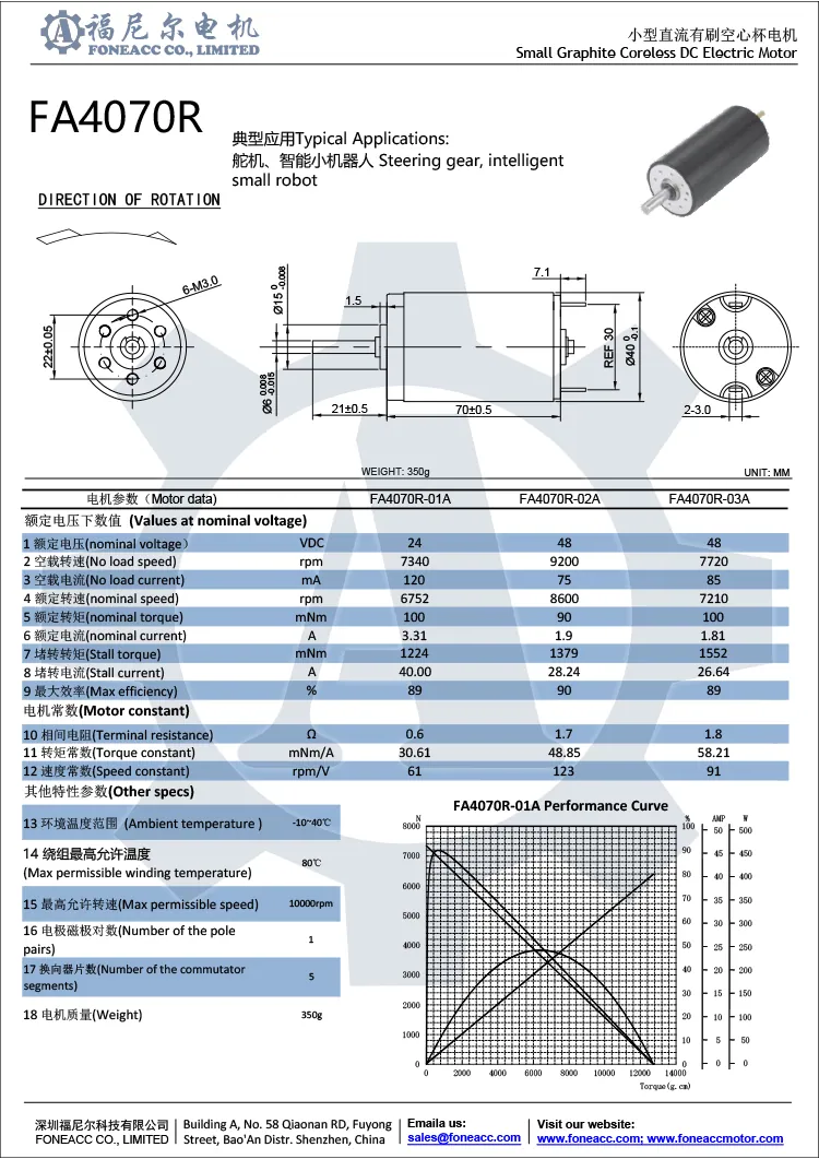 4070r 40 mm micro cepillo sin núcleo dc motor eléctrico.webp